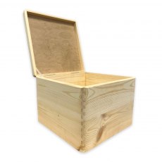 Large Square Wooden Storage Box