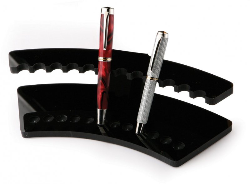 Black Acrylic Pen Stand (12 Pen Display)