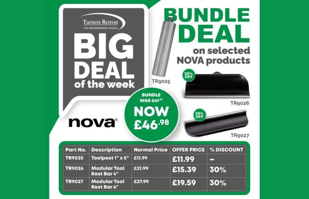 BDOTW: Nova Bundle Deal on Tool Rests and Stem