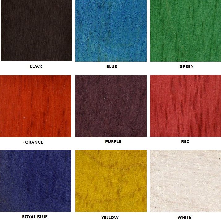 Chestnut Products Spirit Stain Rainbow Samples Turners Retreat