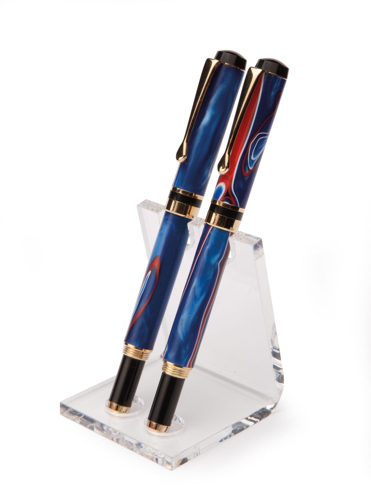 Clear Display Stands for Handcrafted Pens Turners Retreat