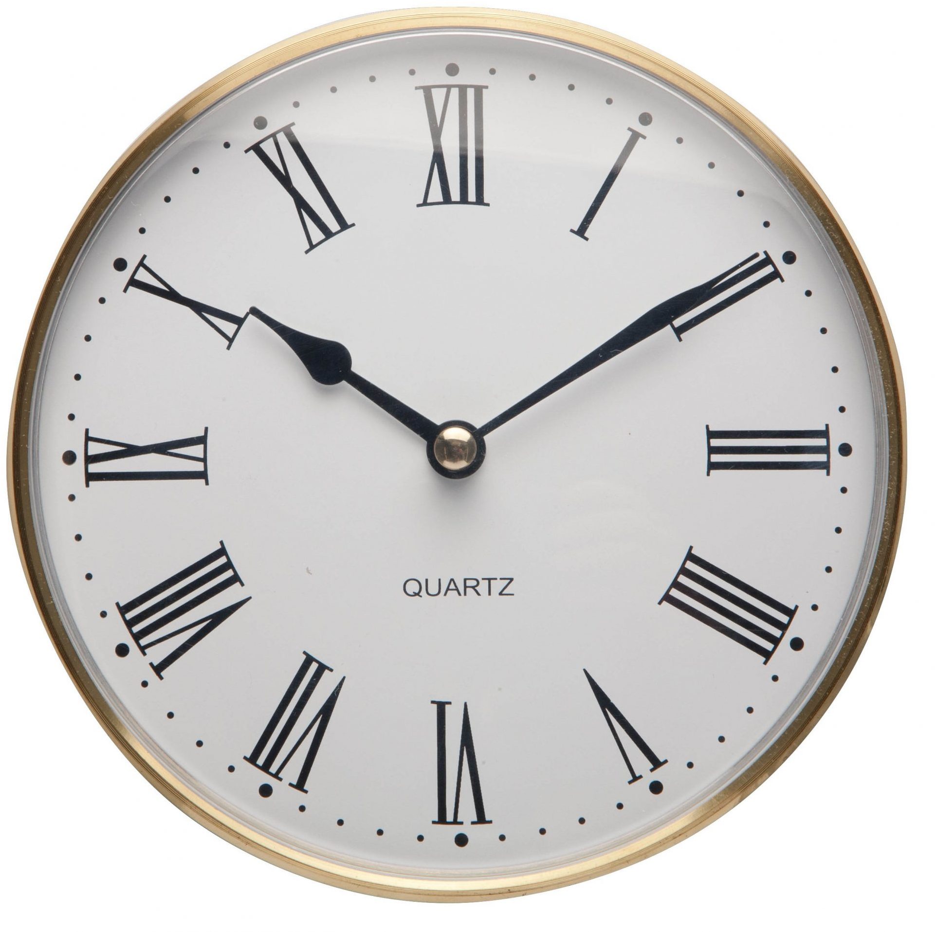 Clock Quartz Movement Insert Roman Numeral White Face si 65mm Classical 2-1/2" 