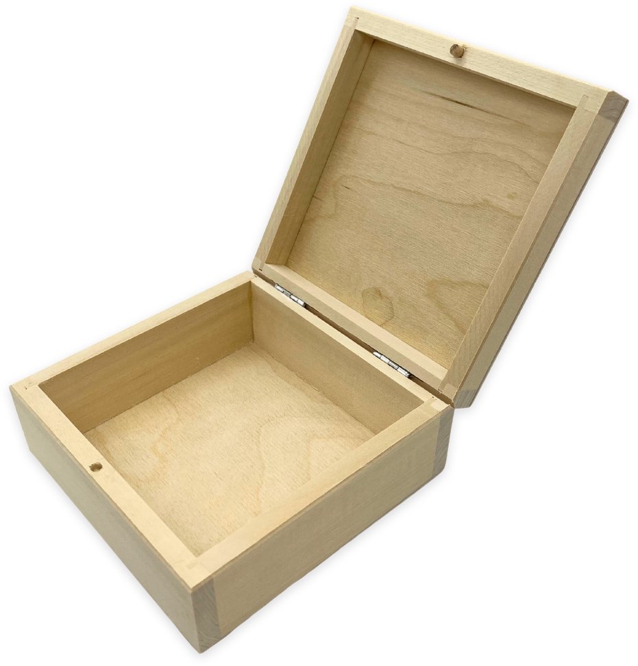 Square Wooden Keepsake Box Turners Retreat