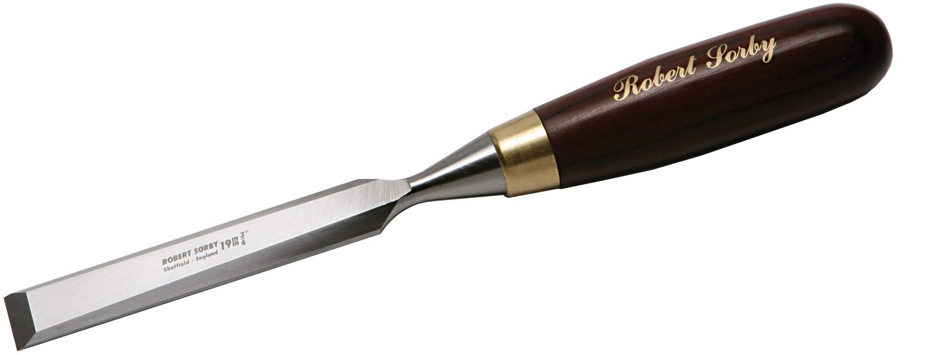 Robert Sorby Five Piece Gilt Edge Chisel with Rosewood Handle Set