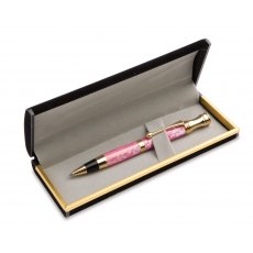 Black Velvet Single Pen Box (Coloured Lining)