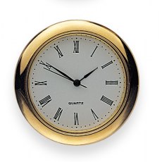 2" - 50mm - Watch Insert - Gold bezel White Face