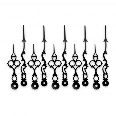 Black Serpentine Clock Hands 120mm (Pack of 5 Pairs)
