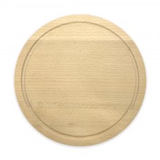 Round Beech Chopping Board with Groove