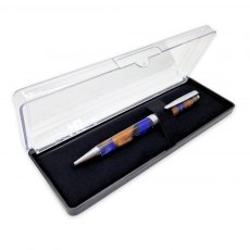 Black Felt Clear Plastic Lid Pen Box