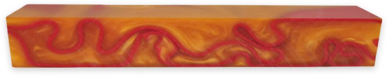 APB45 - Pen Blank - Orange & Red Acrylic
