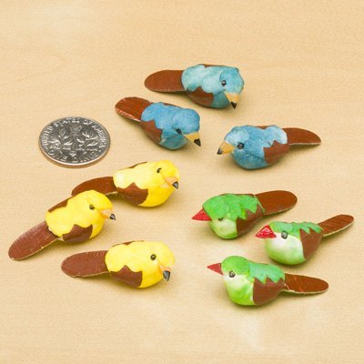 BIRD9 - Coloured Bird - Pack of 9