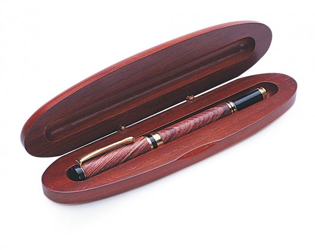 BR01 - Oval Stained Pen Box - Single