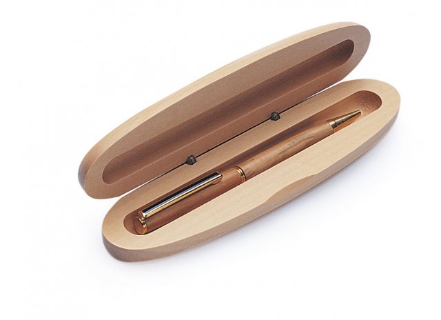 EM01 - Oval Maple Pen Box - Single
