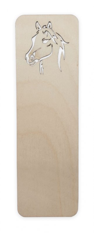 J10127 - Wooden Bookmark - Horse Head