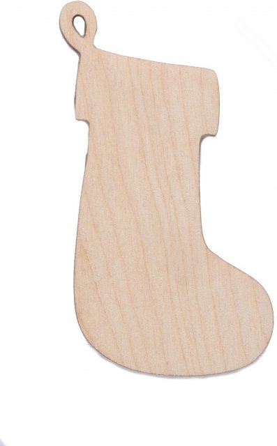 J10149 Wooden Stocking 10cm