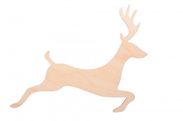 J10176 Wooden Leaping Reindeer