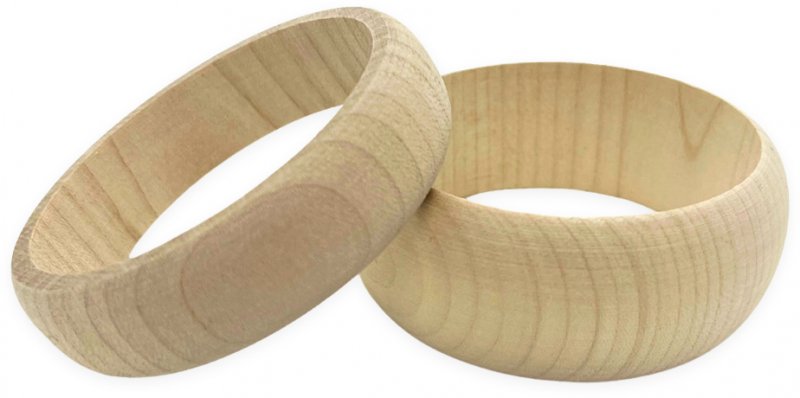 Wooden Bangles - Slim and Wide