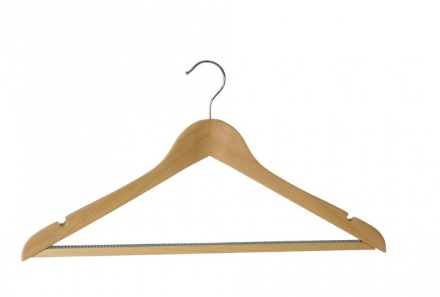 J50208 - Beech - Shaped Hanger - 440mm