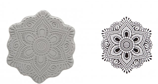 J80001 - Pre Cut Stamp - Henna Mandala