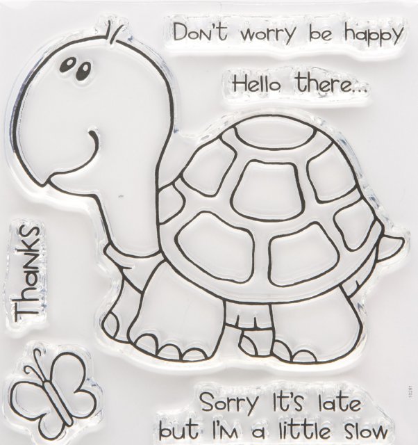 J80021 - Woodware Clear Stamp - Cheeky Turtle