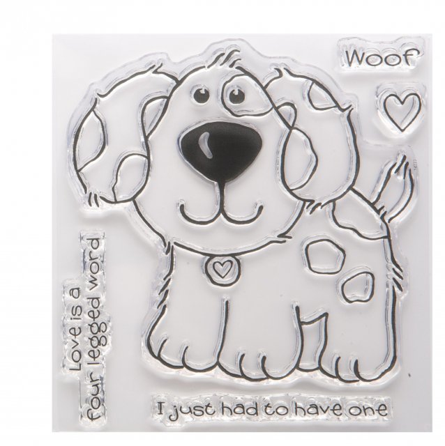 J80036 - Woodware Clear Singles - Puppy Love