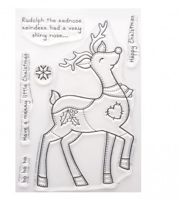 J80038 - Woodware Clear Singles - Patch Reindeer