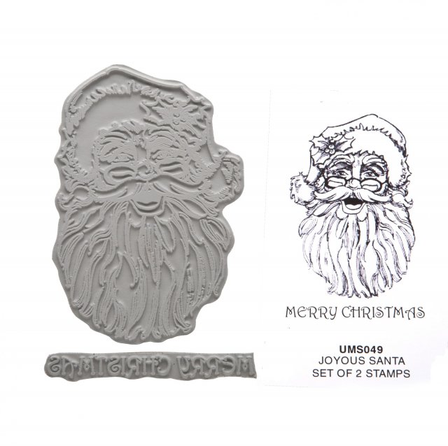 J80051 - Pre-Cut Stamp - Joyous Santa