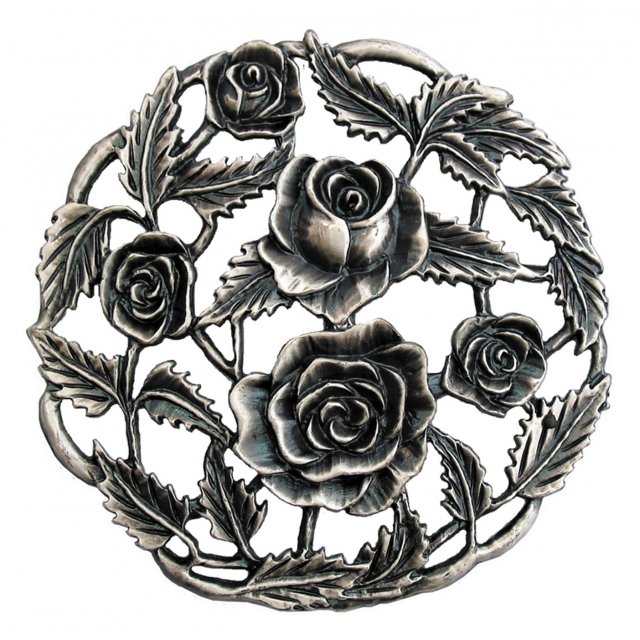 PL1 - Pewter Lid - Roses