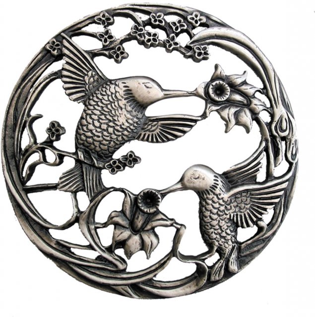 PL3 - Pewter Lid - Hummingbirds