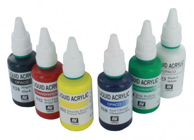 SP1601 - Acrylic Airbrush Paints 32ml x 6