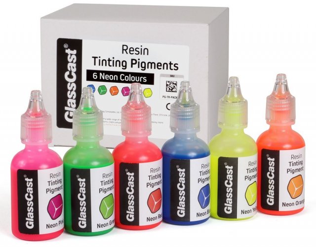 6RTPN - Neon Tinting Pigments for GlassCast Resin - 6 pack
