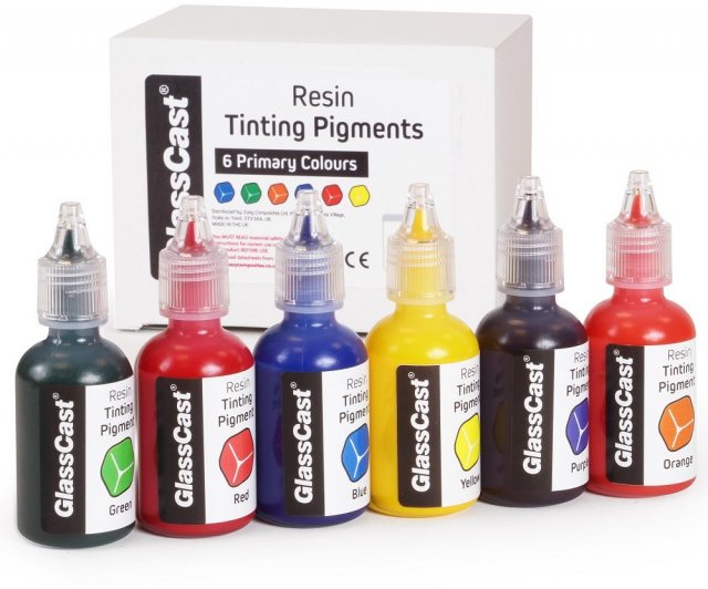 6RTPPC - Primary Colours Tinting Pigments for GlassCast Resin - 6 pack
