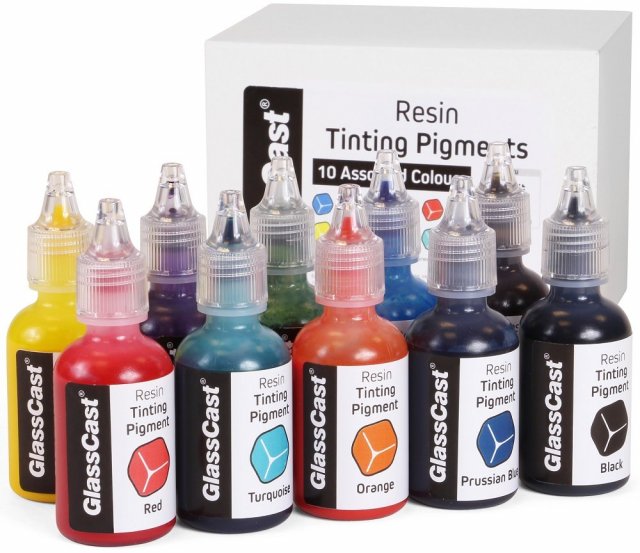 10RTPPC - Primary Colours Tinting Pigments for GlassCast Resin - 10 pack