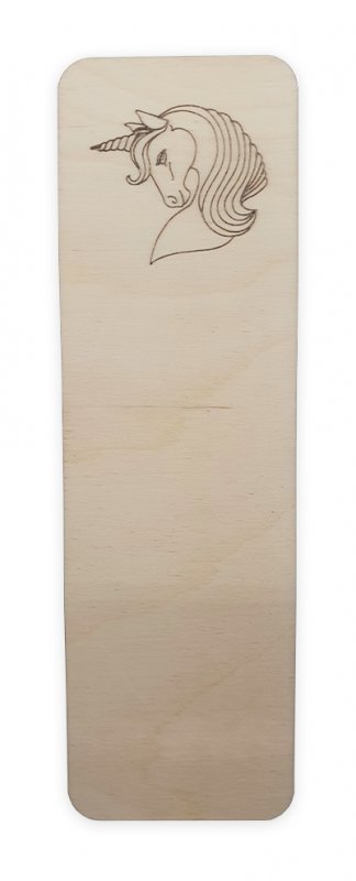 J10345 - Wooden Bookmark - Unicorn