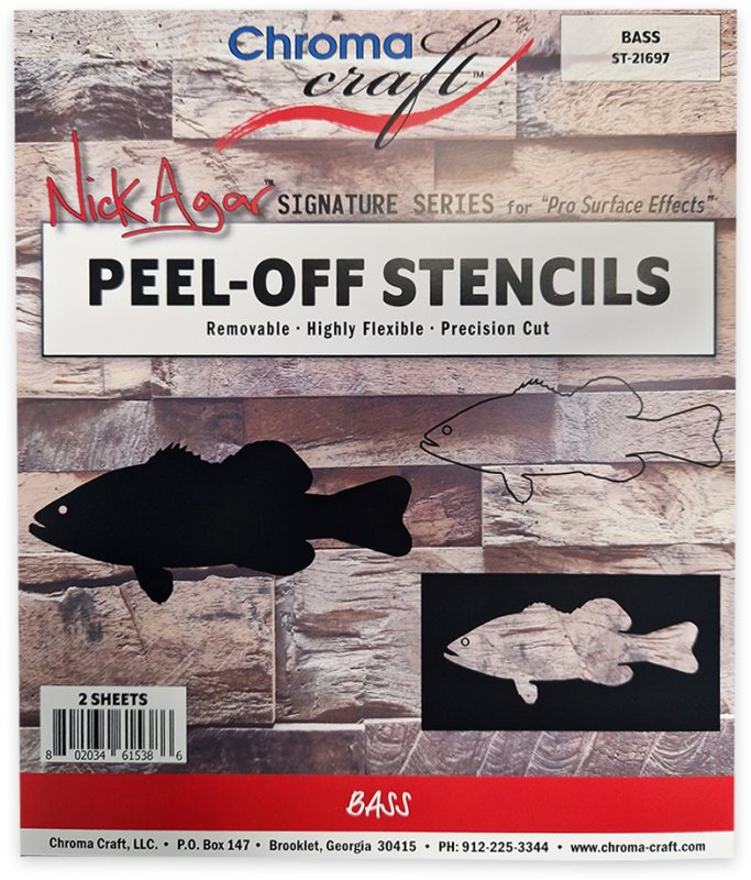 STBASS - Bass Peel-Off Stencil Set