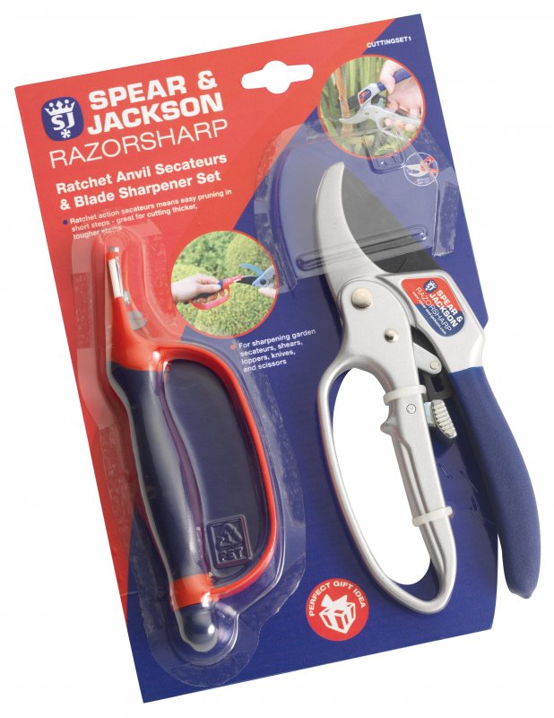 CUTTINGSET1-PS1-spear-and-jackson-razorsharp-ratchet-anvil-secateurs-set