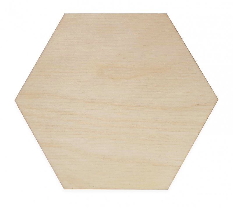 J10187 - Hexagon Shaped Wooden Blank Front Facing