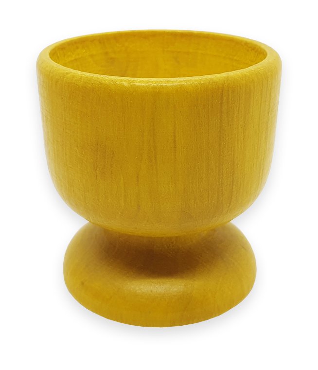J30210 - Yellow Wooden Egg Cup