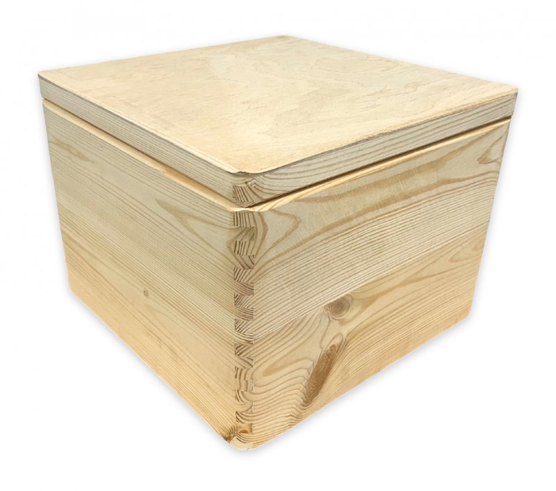 J60001 - Large Square Wooden Storage Box