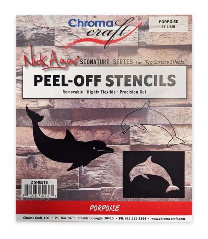 STPOR - Porpoise Peel-Off Stencil Set