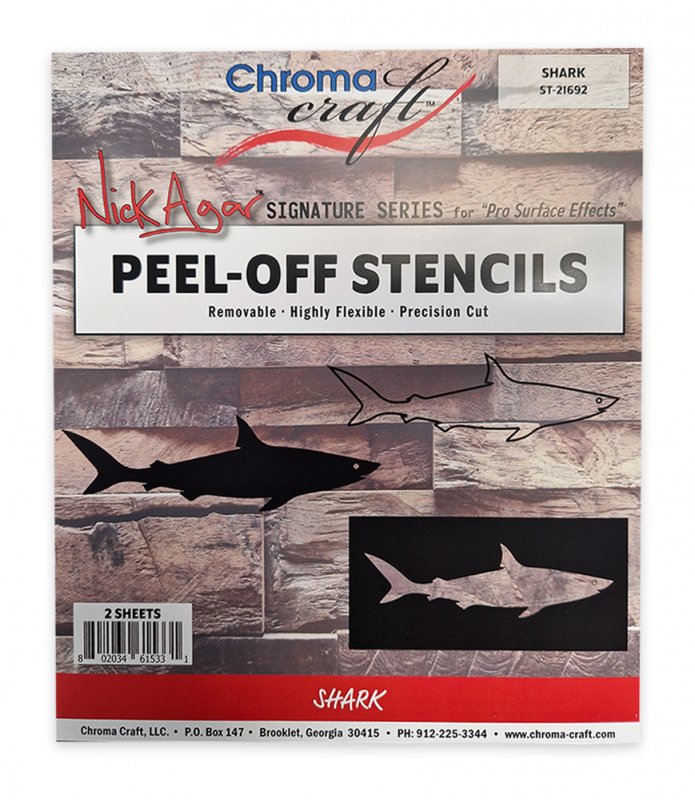 STSHK - Shark Peel-Off Stencil Set