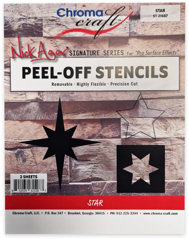 STSTR - Stars Peel-Off Stencil Set