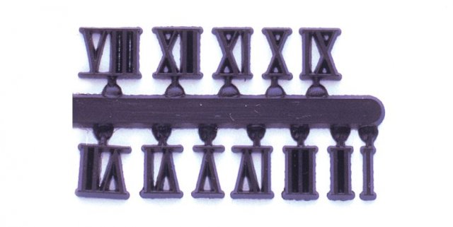 16FRB - 5/8" - 16mm - Full Roman Numerals - Black