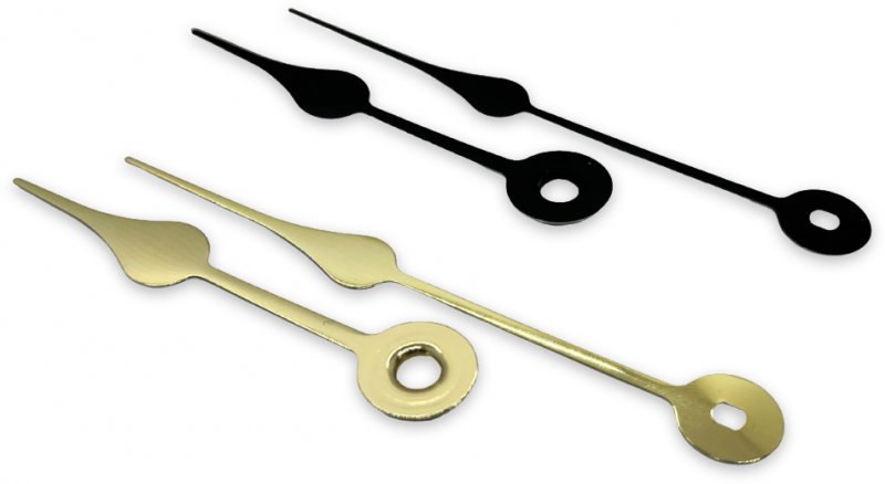 Gold and Black Double Spade Clock Hands