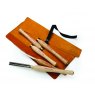 Five Piece Turning Tool Leather Roll Set