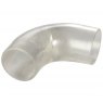 2 1/2" Clear Plastic Elbow