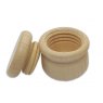 J30111 34mm Wooden Pill Box with open lid