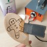 Pyrography on wooden spoon
