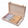 Five Piece Octagonal Boxwood Handled Chisel Set