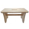 Children's Rectangular Wooden Stool Front View